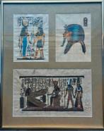 Egyptische Papyrus Schilderijen ...  Ingelijst, Ophalen of Verzenden