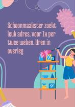 Vlotte schoonmaakster zoekt fijn adres voor  de do of vrij, Vacatures, Vanaf 10 jaar, Overige vormen