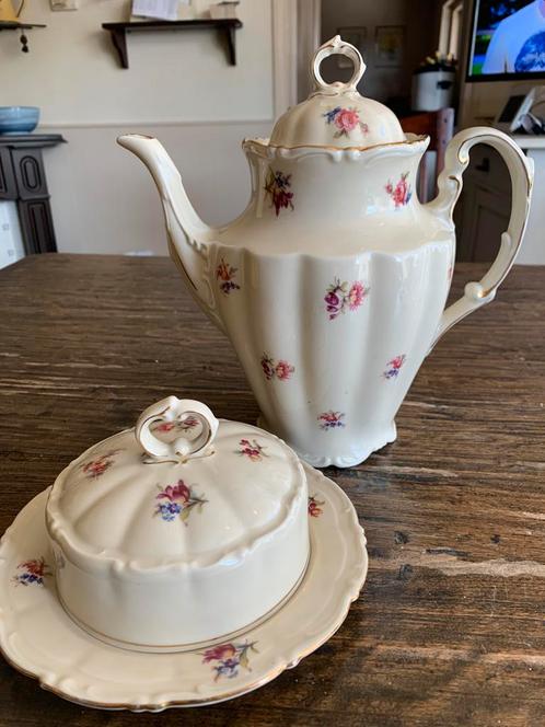 JG & Z Theepot en Botervloot, Antiek en Kunst, Antiek | Servies los, Ophalen of Verzenden