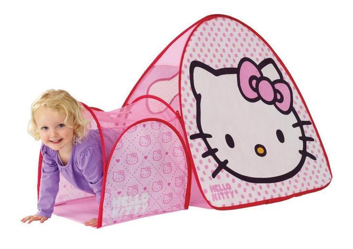 Hello Kitty Speeltent met Tunnel - Van 34,95 voor 19,95!, Kinderen en Baby's, Speelgoed | Buiten | Speelhuisjes, Nieuw, Overige materialen