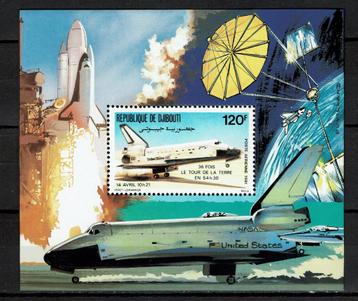 djibouti 1981 pf getand blok ruimtevaart space columbia 2 beschikbaar voor biedingen