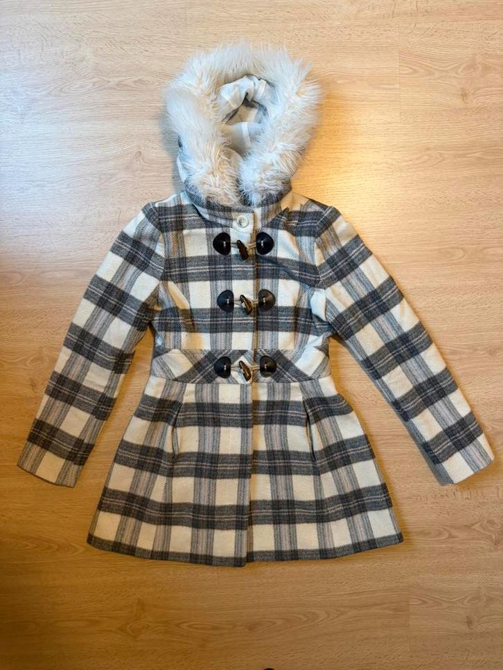 Jane Norman winterjas mt 36 grijs/wit/roze, Kleding | Dames, Jassen | Winter, Gedragen, Maat 36 (S), Grijs, Ophalen of Verzenden