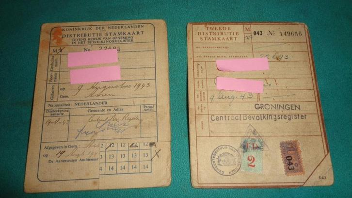 Raalte Groningen Woonwagen stamkaart set oorlog wo2 nr2, Verzamelen, Militaria | Tweede Wereldoorlog, Boek of Tijdschrift, Nederland