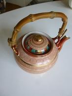japanse theepot bamboe hengsel, rose met kleur en goud, Gebruikt, Verzenden, Overige typen, Overige stijlen