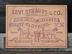 Vintage houten  reclame winkeldisplay Levi Strauss’, Verzamelen, Reclamebord, Gebruikt, ., Ophalen of Verzenden