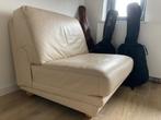 Creme leren loveseat / bank, Huis en Inrichting, Banken | Sofa's en Chaises Longues, Ophalen, Gebruikt, Eenpersoons, Minder dan 150 cm