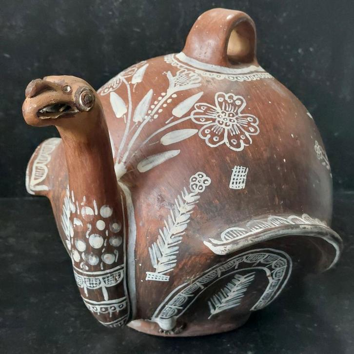 Aardewerk vogel waterkan Peru vintage kunst, Antiek en Kunst, Kunst | Niet-Westerse kunst, Ophalen of Verzenden