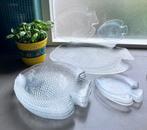 Vintage Arcoroc France vis servies 12-delig helder glas, Ophalen of Verzenden, Huis en Inrichting