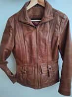 Stoere bruine leren jas van Ferganza, mt M, Maat 38/40 (M), Bruin, Ophalen of Verzenden, Zo goed als nieuw
