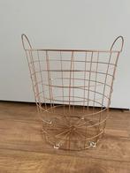 Mand, opbergmand, koper/goudkleur, Huis en Inrichting, Woonaccessoires | Schalen en Manden, Ophalen, Zo goed als nieuw, Rond, Overige materialen
