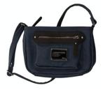 S.Oliver blauwe shoudertas crossbody tas military 20x14x6 cm, Ophalen of Verzenden, Nieuw, Blauw, Leer