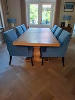 Van Roon eetkamerstoelen, Ophalen, Blauw, Zo goed als nieuw, Stof