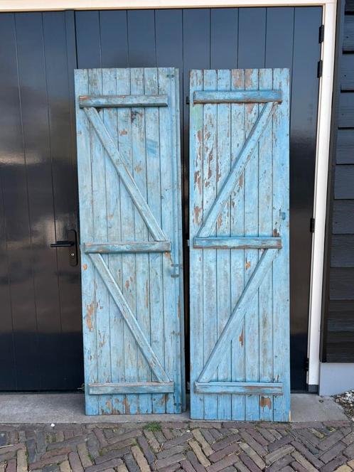 Gave hoge brocante, oude deuren / luiken, Antiek en Kunst, Curiosa en Brocante, Ophalen