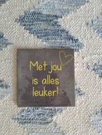 Zwarte tegel met tekst, Ophalen of Verzenden, Nieuw