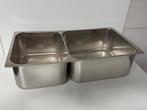 Nieuwe Dubbele Rechthoekige wasbak RVS 600 x 320 mm, Ophalen of Verzenden, Nieuw, Overige typen