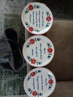 Boerenbont servies van Royal Boch spreuk schotels, Gebruikt, Ophalen of Verzenden, Kop(pen) en/of Schotel(s), Aardewerk