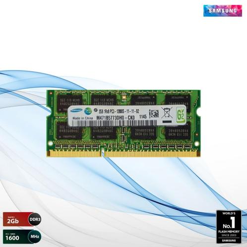 Samsung DDR3 SO-DIMM 2GB -1600Mhz – Laptop RAM, Computers en Software, RAM geheugen, Zo goed als nieuw, Laptop, 2 GB, DDR3, Ophalen