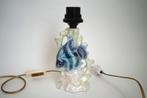 vintage tafellamp Jema vis keramiek lusterglazuur blauw wit, Ophalen of Verzenden