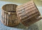 2 Nette Riviëra Maison ‘Pacific’ rattan lampenkampen., Huis en Inrichting, Lampen | Lampenkappen, Ophalen, Zo goed als nieuw, Rond