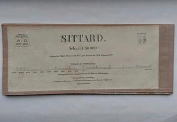 60O stafkaart uit 1927 Sittard met Karken Vlodrop Linnich beschikbaar voor biedingen