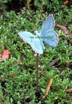013* Bronzen vlinder op stok (Boven €75 geen verzendkosten), Nieuw, Overige materialen, Ophalen of Verzenden, Dierenbeeld