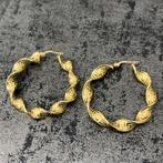 14k gouden wokkels oorbellen dik model