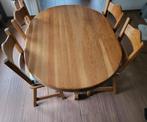 Eiken eethoek 150 /110 ovaal, Ophalen, Gebruikt, Eikenhout, Vijf personen of meer