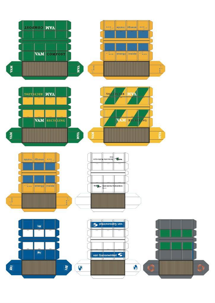 Bouwplaten voor afvalcontainers, schaal N, Hobby en Vrije tijd, Modeltreinen | N-Spoor, Nieuw, Overige typen, Gelijkstroom, NS
