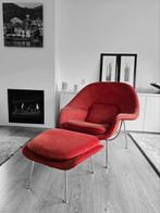 Knoll Womb chair origineel Eero Saarinen + Ottoman Velvet, Ophalen of Verzenden, Zo goed als nieuw, Metaal