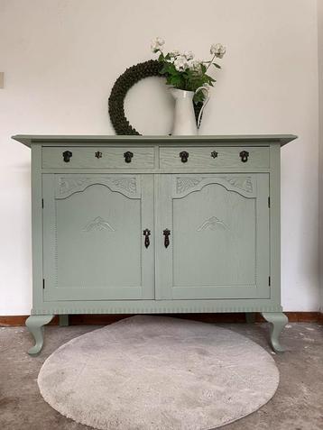 Vintage dressoir eiken kastje art deco art nouveau beschikbaar voor biedingen
