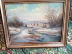 PRACHTIG OUD SCHILDERIJ GESIGNEERD NESWADBA TOPSTAAT 47X37CM, Ophalen of Verzenden