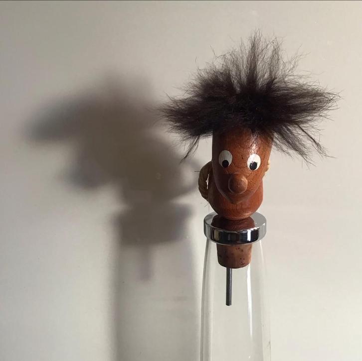 Vintage Schenkkurk 'De Pessimist' - Hans Bolling., Huis en Inrichting, Woonaccessoires | Overige, Gebruikt, Ophalen