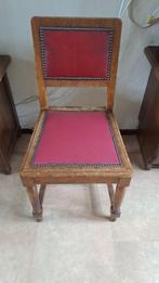 2 antieke stoelen bekleed met vinyl, Ophalen, Gebruikt, Twee, Rood