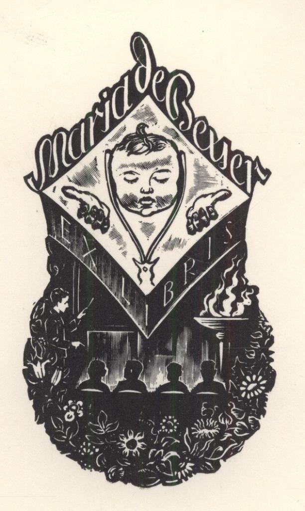 1657 Ex Libris Nederland : Harry Corvers, 1953, Antiek en Kunst, Kunst | Etsen en Gravures, Verzenden