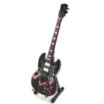 Angus Young ACDC foto miniatuur gitaar van hout 25cm deco, Info@deconoord.nl, Verzenden, Deco Noord, Nieuw