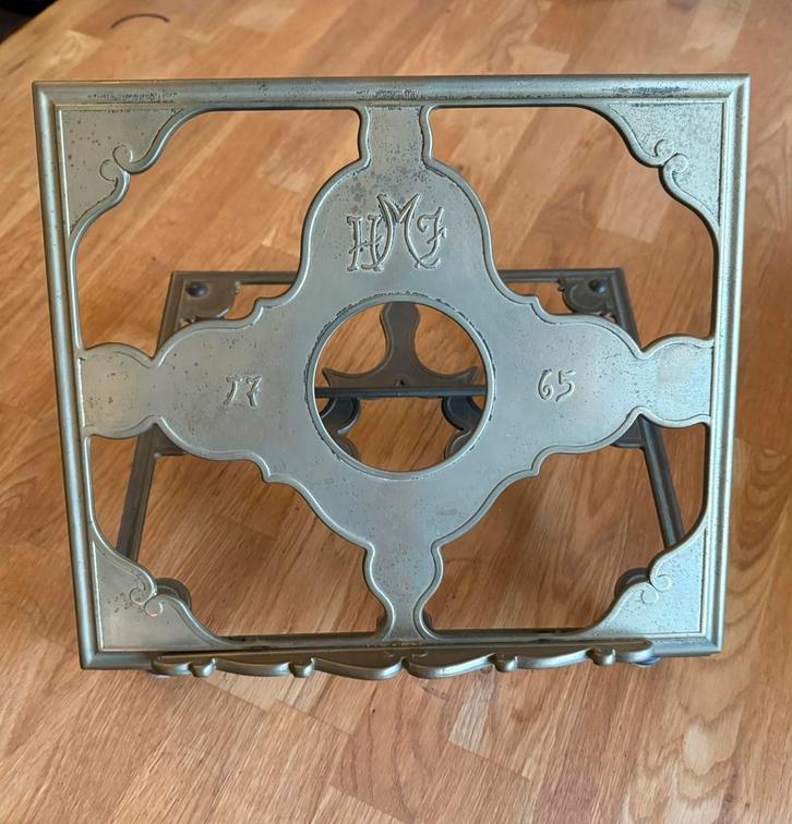 Antieke Messing Boekhouder 1765 H J M., Antiek en Kunst, Antiek | Koper en Brons, Brons, Ophalen of Verzenden