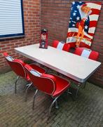 FIFTIES SIXTIES AMERIKAANSE BEL AIR DINER STOELEN MET TAFEL, Ophalen, 60 tot 90 cm, Met voetsteun, Zo goed als nieuw