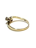 14k gouden ring met zirkonia stenen, -, -, Ophalen of Verzenden, Zo goed als nieuw