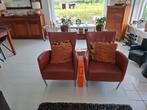 2 mooie lederen stoeltjes, Huis en Inrichting, Fauteuils, Ophalen of Verzenden, Gebruikt