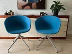 Twee z.g.a.n. HAY About a Chair AAC 21 stoelen, Huis en Inrichting, Stoelen, Ophalen, Twee, Blauw, Zo goed als nieuw