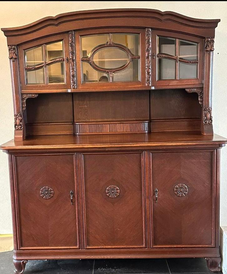 Antieke Buffetkast & Commode Set. Aparte verkoop is mogelijk, Huis en Inrichting, Kasten | Buffetkasten, Gebruikt, Ophalen
