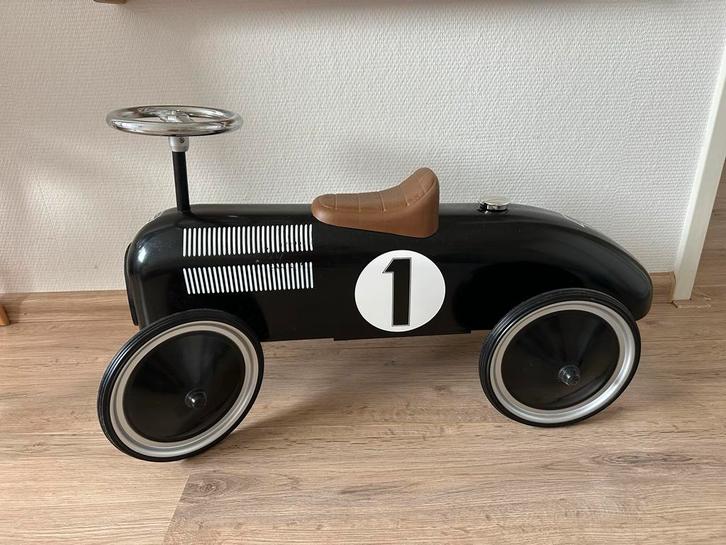 Retro Roller metalen loop auto zwart, Kinderen en Baby's, Speelgoed | Buiten | Voertuigen en Loopfietsen, Zo goed als nieuw, Loopvoertuig