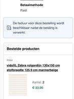 Duo rolgordijnen marmerbeige 130x150 - ZGAN, Huis en Inrichting, 100 tot 150 cm, Nieuw, Ophalen of Verzenden, 100 tot 150 cm