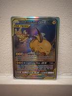 Raichu & Alolan Raichu GX - Zeldzame Pokémonkaart, Ophalen of Verzenden, Zo goed als nieuw, Losse kaart, Foil