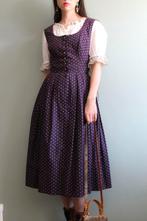 Originele vintage handgemaakte jurk Dirndl Oostenrijk S, Kleding | Dames, Jurken, Paars, Ophalen of Verzenden, Zo goed als nieuw