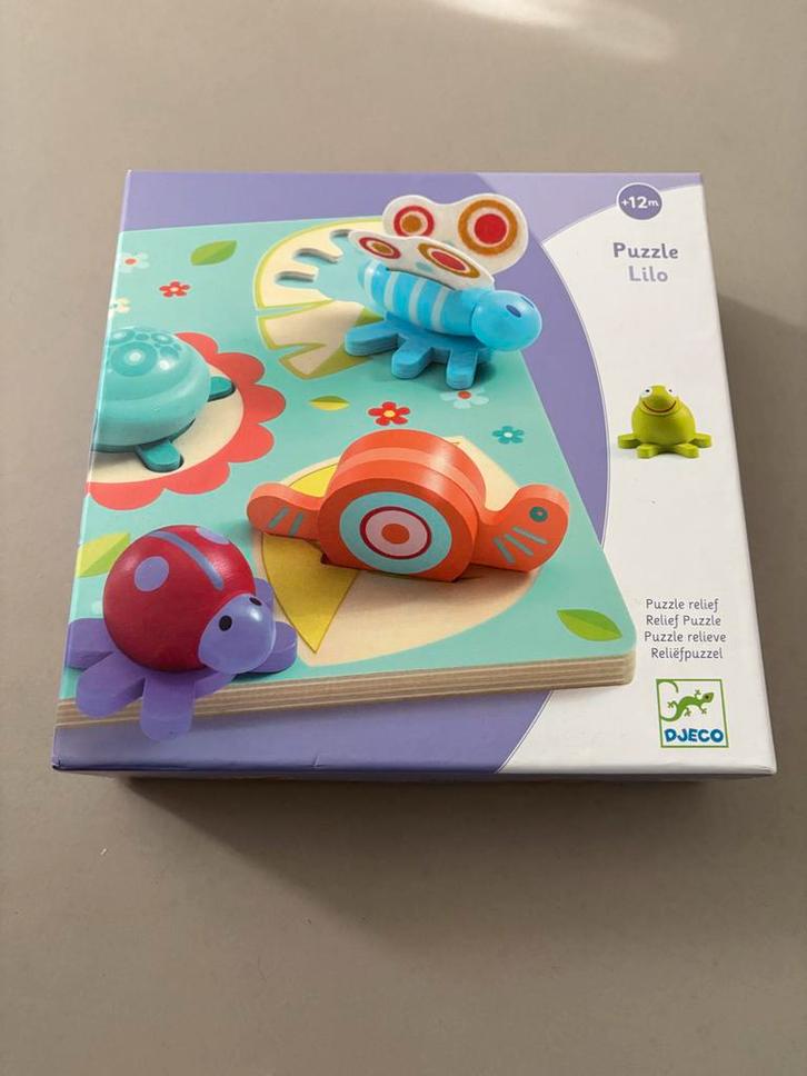 Djeco Houten Dieren Puzzel - 1 Jaar, Kinderen en Baby's, Speelgoed | Kinderpuzzels, Zo goed als nieuw, 6 maanden tot 2 jaar, Minder dan 10 stukjes