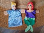 Disney Prinsessen Handpoppen - Cinderella & Ariel, Kinderen en Baby's, Speelgoed | Poppen, Ophalen of Verzenden, Gebruikt, Overige typen