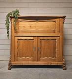 Antieke grenen Biedermeier dressoir vintage secretaire kast, Ophalen of Verzenden