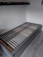 Ikea malm bed met 2 lades 90 x 200, Grijs, 90 cm, Eenpersoons, Zo goed als nieuw
