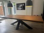 Eikenhouten boomstam eettafel, Ophalen, 100 tot 150 cm, 200 cm of meer, Zo goed als nieuw